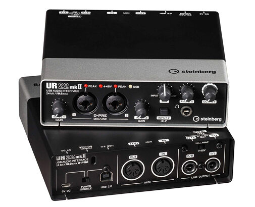 Interfaz de audio USB DGNOG UC22 Tarjeta de sonido profesional Grabación 24  bits / 192 kHz para computadora, guitarra, canto, estudio y podcasts